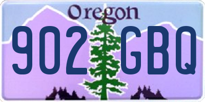 OR license plate 902GBQ