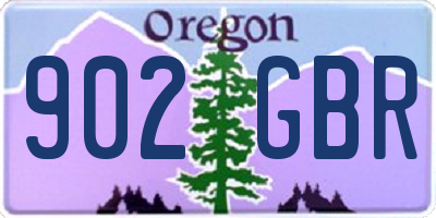 OR license plate 902GBR