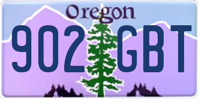 OR license plate 902GBT