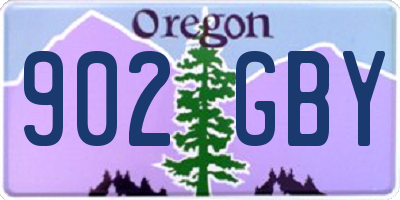 OR license plate 902GBY