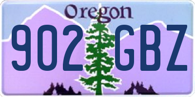 OR license plate 902GBZ