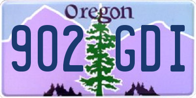 OR license plate 902GDI