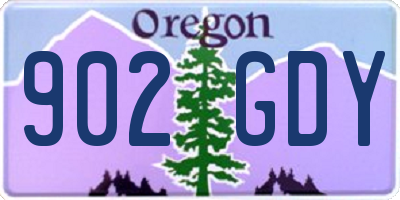 OR license plate 902GDY