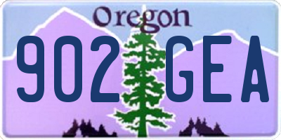 OR license plate 902GEA