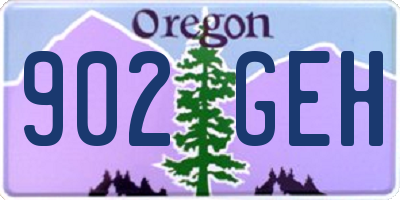 OR license plate 902GEH