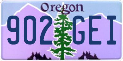 OR license plate 902GEI