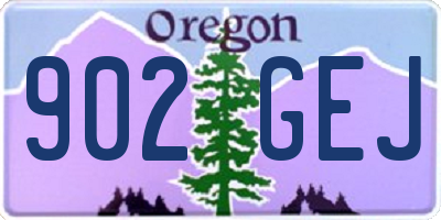 OR license plate 902GEJ