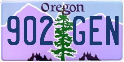 OR license plate 902GEN
