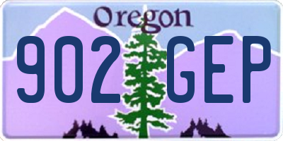 OR license plate 902GEP