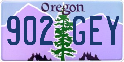 OR license plate 902GEY
