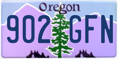OR license plate 902GFN
