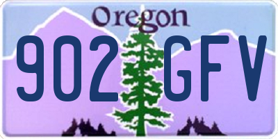 OR license plate 902GFV