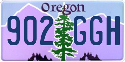 OR license plate 902GGH