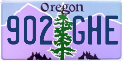 OR license plate 902GHE