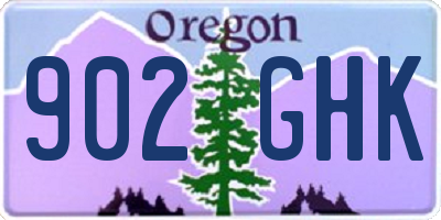 OR license plate 902GHK