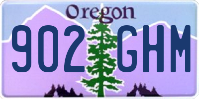 OR license plate 902GHM