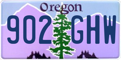OR license plate 902GHW