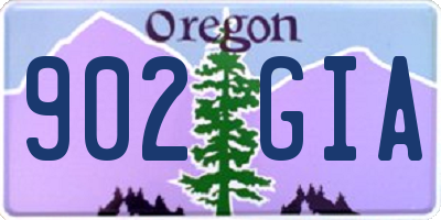 OR license plate 902GIA