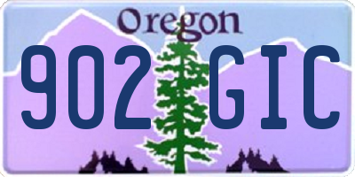 OR license plate 902GIC
