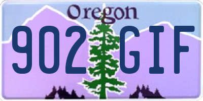 OR license plate 902GIF