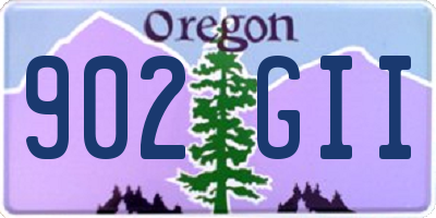 OR license plate 902GII