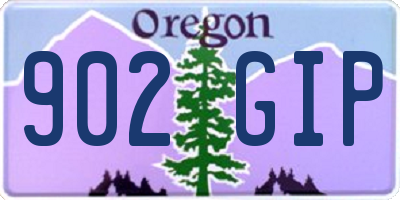 OR license plate 902GIP