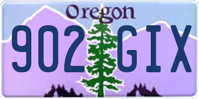 OR license plate 902GIX