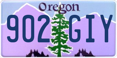 OR license plate 902GIY