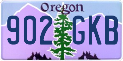 OR license plate 902GKB