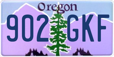 OR license plate 902GKF