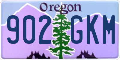 OR license plate 902GKM