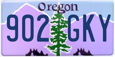 OR license plate 902GKY