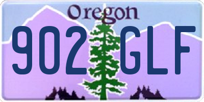 OR license plate 902GLF