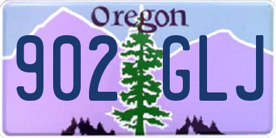 OR license plate 902GLJ