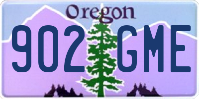 OR license plate 902GME