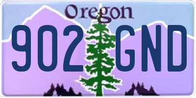 OR license plate 902GND