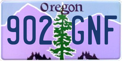 OR license plate 902GNF