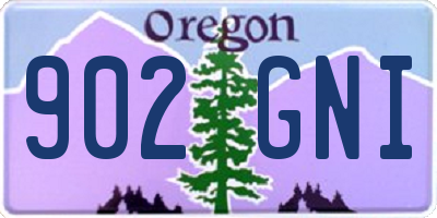 OR license plate 902GNI