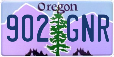 OR license plate 902GNR