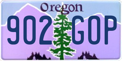 OR license plate 902GOP