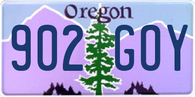 OR license plate 902GOY