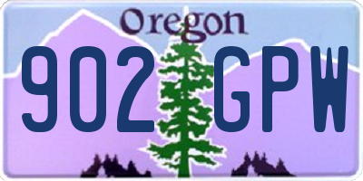 OR license plate 902GPW