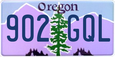 OR license plate 902GQL