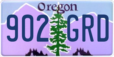 OR license plate 902GRD