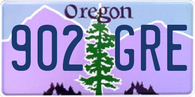 OR license plate 902GRE
