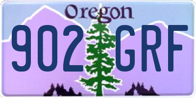 OR license plate 902GRF