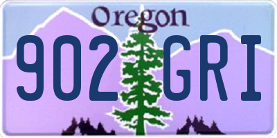 OR license plate 902GRI