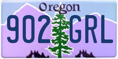 OR license plate 902GRL
