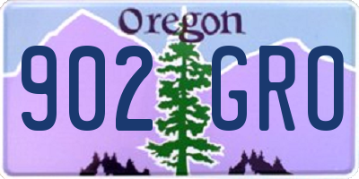 OR license plate 902GRO