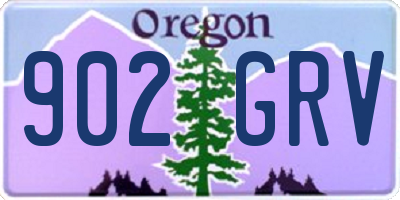 OR license plate 902GRV